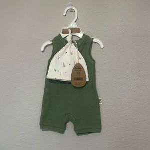 2 piece romper with hat